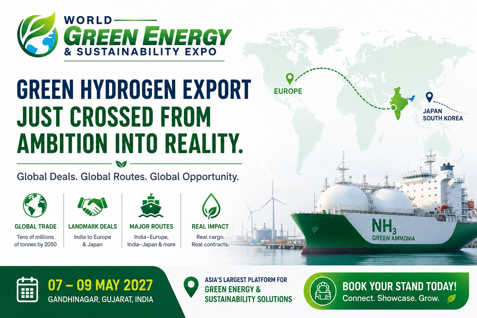 green hydrogen export 2027